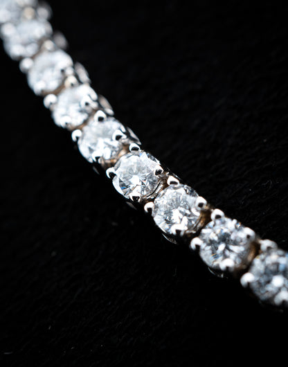 18K White Gold Lab Diamond Tennis Chain Necklace – 15.93 CTW VVS2 D-F, 3.5mm, 16.5”