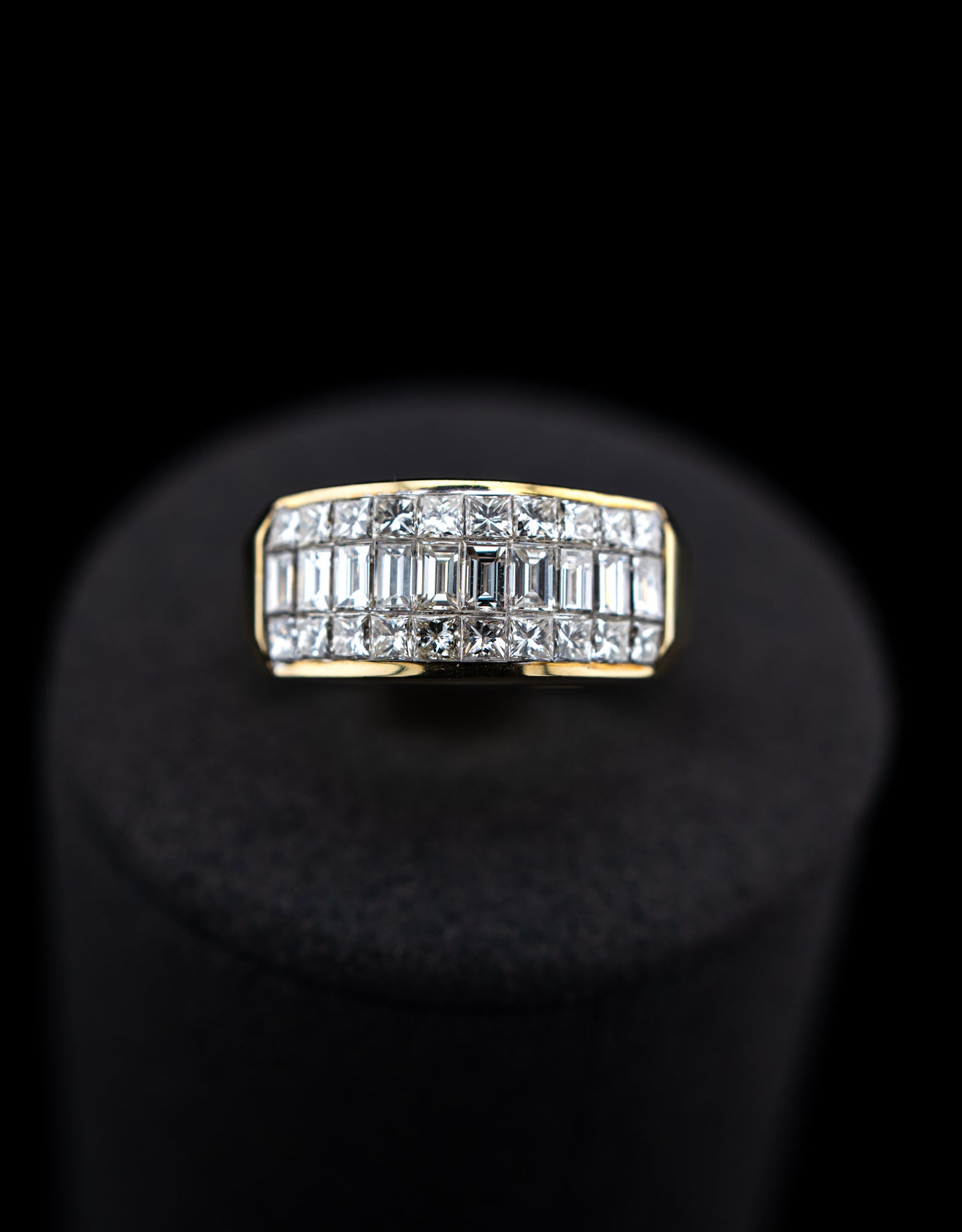 18K Yellow Gold Diamond Ring – 2.00 CTW VS F-Color – Size 6.5 – 9.3g