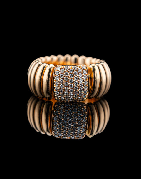 18K Rose Gold Hulchi Belluni Stretch Bar Ring