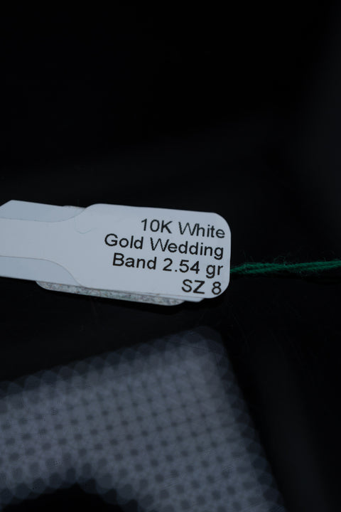10K White Gold Wedding Band Size 8