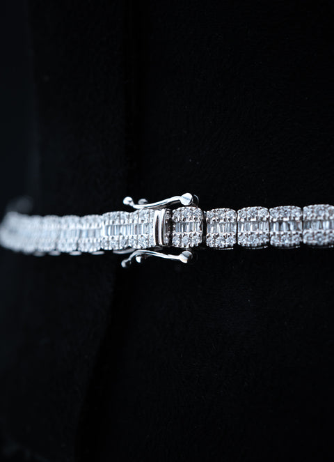 10K White Gold Diamond Tennis Chain Necklace – 22" – 5mm – 10.21ctw Natural Diamonds – 40.5g