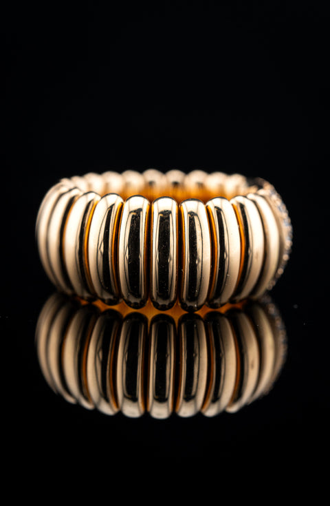 18K Rose Gold Hulchi Belluni Stretch Bar Ring