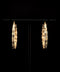 14K Yellow Gold Textured Hoop Earrings – 2.5g – Classic Polished Finish
