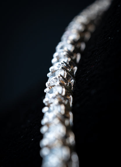 18K White Gold Lab Diamond Tennis Chain Necklace – 15.93 CTW VVS2 D-F, 3.5mm, 16.5”