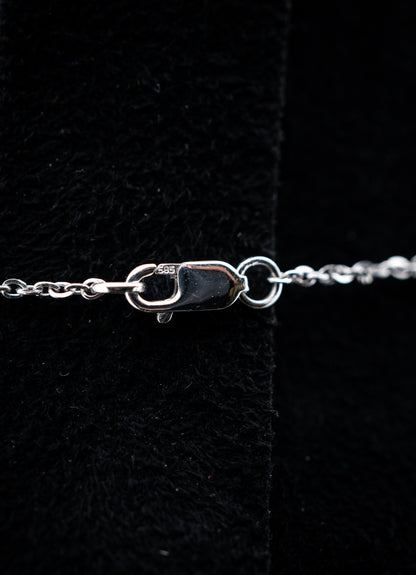 14K White Gold Lab Diamond Round Scatter Necklace – 1.80 CTW – VS Clarity, D–F Color