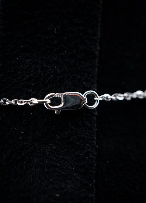 14K White Gold Lab Diamond Round Scatter Necklace – 1.80 CTW – VS Clarity, D–F Color