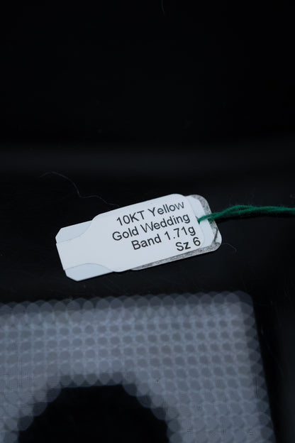 10K Yellow Gold Wedding Band – Size 6 – 1.71g – Classic Polished Ring