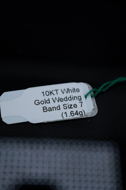 10K White Gold Wedding Band Size 7
