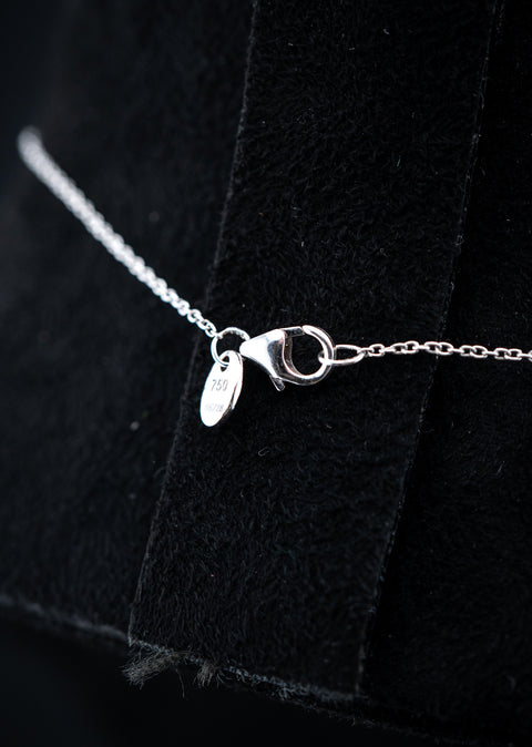 14K White Gold Pave Diamond Star of David Pendant Set – 0.50 CTW – 1.14g