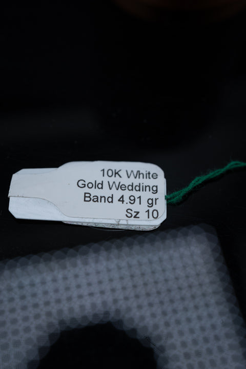 10K White Gold Wedding Band Size 10