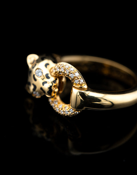 Hulchi Belluni Panther Diamond Ring