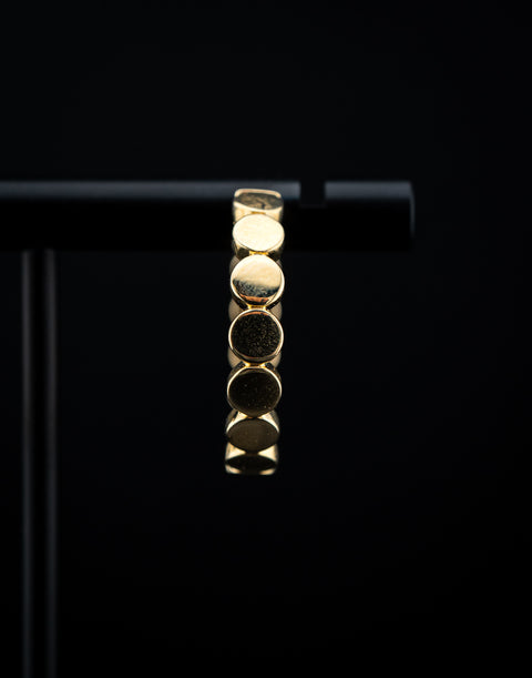 14K Yellow Gold Mini Diamond Fancy Hoop Earrings – 1.00 CTW – 1 Inch – 9g