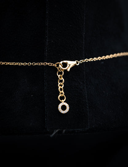 18K Yellow Gold Diamond Dangle Link Necklace – 0.60 CTW