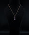 10K Rose Gold Natural Diamond & Amethyst Gradient Pendant with Chain
