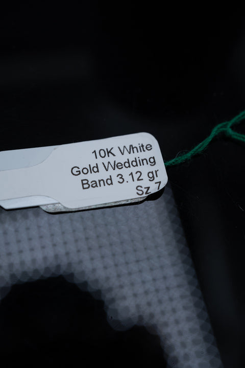 10K White Gold Wedding Band Size 7