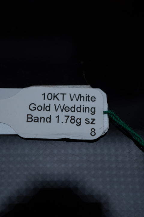 10K White Gold Wedding Band Size 8