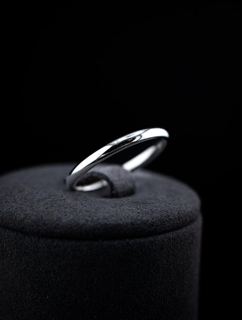 10K White Gold Wedding Band Size 8