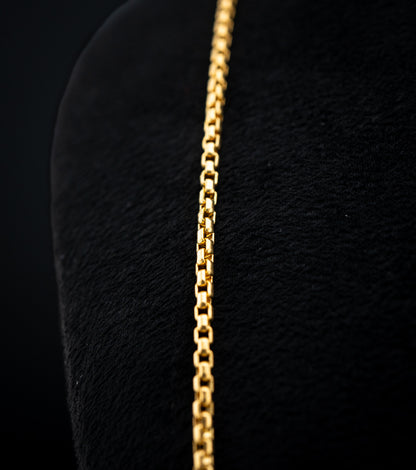 Mene 24K Yellow Gold Box Chain Necklace – 26 Inch