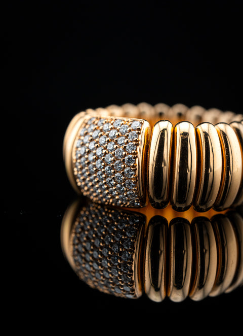 18K Rose Gold Hulchi Belluni Stretch Bar Ring