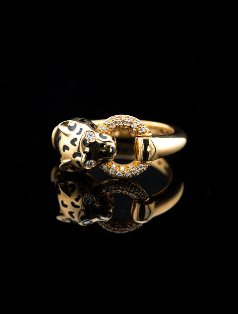 Hulchi Belluni Panther Diamond Ring