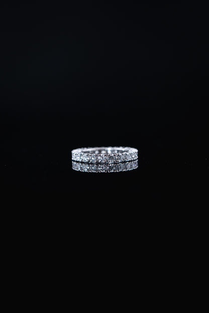 10K White Gold Lab Diamond Round Eternity Band Ring – 2.04 CTW – Size 6