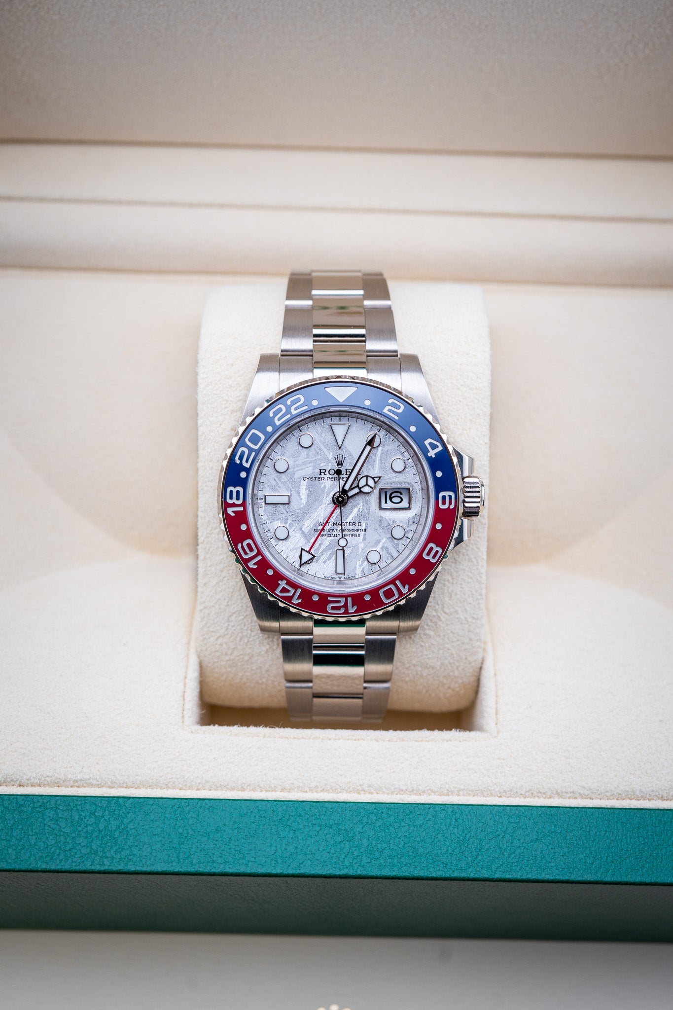 2022 Rolex GMT-Master II “Meteorite Pepsi” – White Gold – Ref. 126719BLRO – Mint Pre-Owned Complete Set
