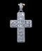 14K White Gold Diamond Cross Pendant – 3.50 CTW – Micro Pave