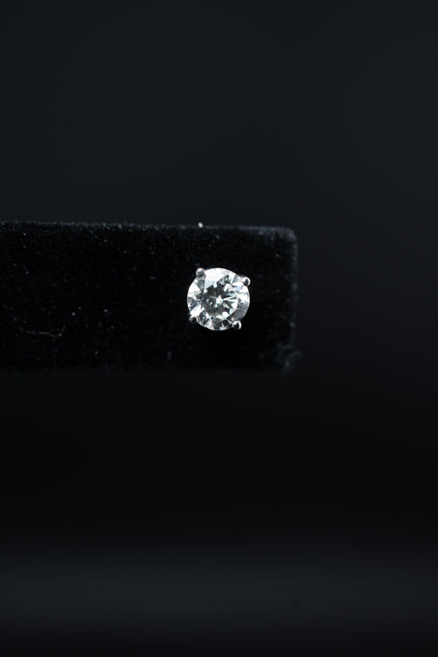 White Gold Natural Diamond Stud Earrings – 1.00 CTW
