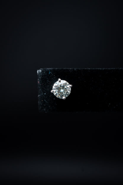 White Gold Natural Diamond Stud Earrings – 1.00 CTW