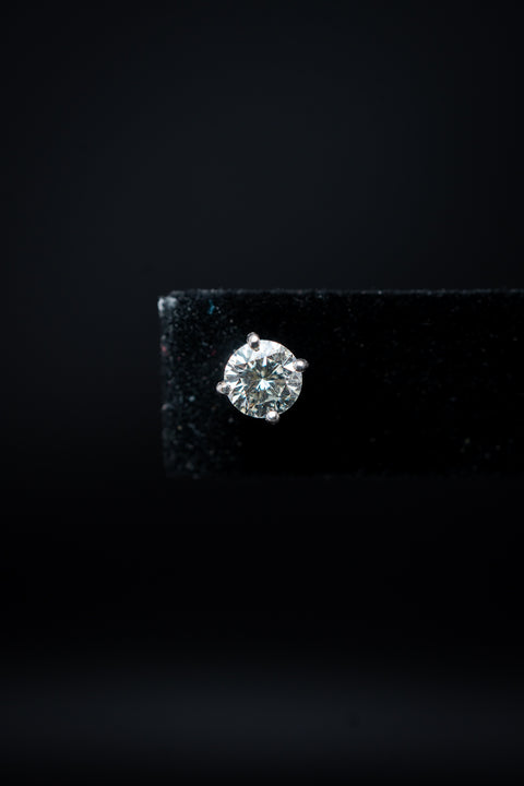 White Gold Natural Diamond Stud Earrings – 1.00 CTW