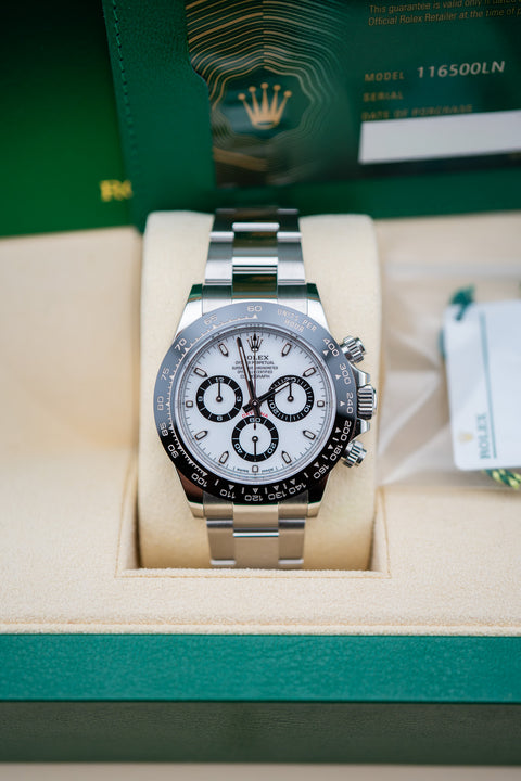 2022 Rolex Cosmograph Daytona – Ref. 116500LN – White Dial – Like New, Complete Set