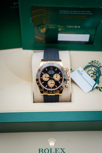 2024 Rolex Daytona Paul Newman Black Dial Oysterflex – Ref. 126518LN – Mint Complete Set