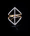 14K Yellow Gold Double Tiara Diamond Ring Size 4.75