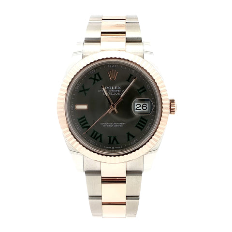 2022 Rolex Datejust 41 – Wimbledon Dial – Two-Tone Everose Gold – Oyster Bracelet – Like New Complete Set