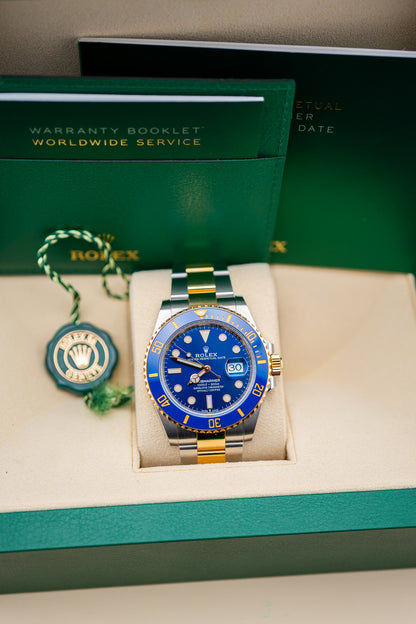 Rolex Submariner Two-Tone Blue Dial 126613LB – Complete Preowned Set (2022)