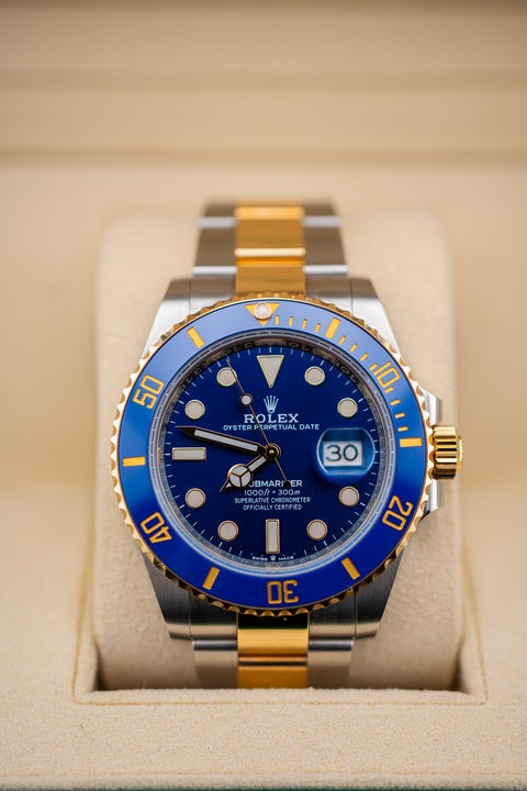 Rolex Submariner Two-Tone Blue Dial 126613LB – Complete Set (2022)