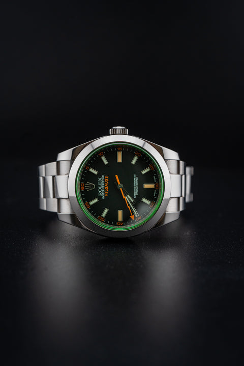 Rolex Milgauss 116400GV 40mm Green Sapphire Crystal – 2010's Complete Set