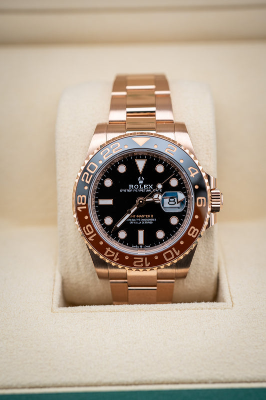 2024 Rolex GMT-Master II “Rootbeer” – Full Everose Gold – Ref. 126715CHNR – Like New Complete Set