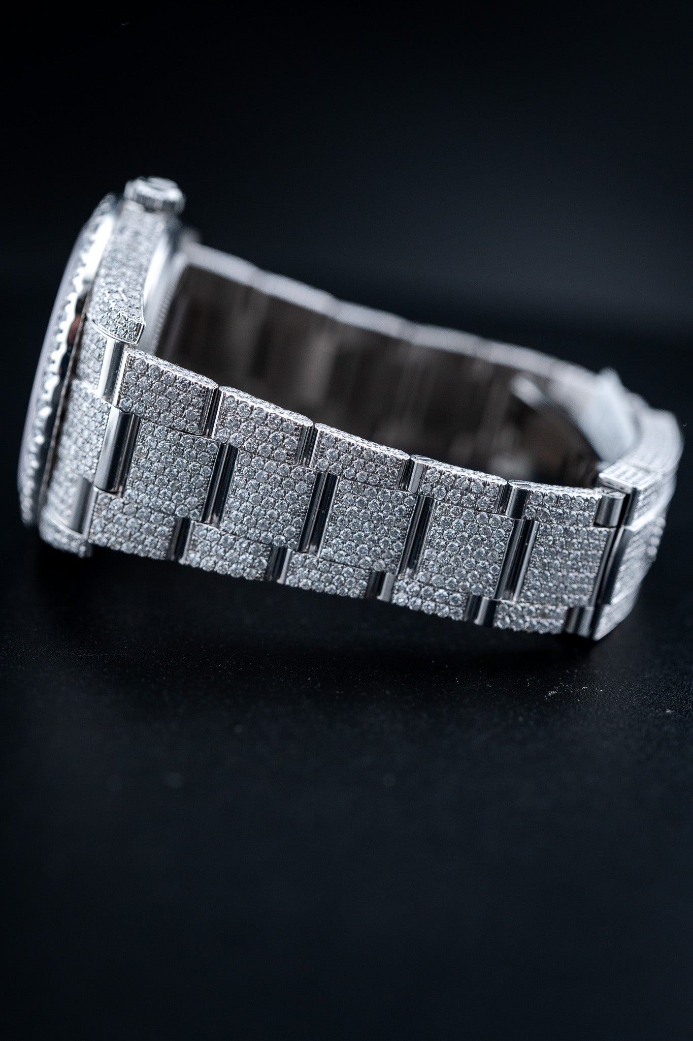 Brand New Rolex Datejust 41 – Fully Iced Out – Stainless Steel – Ref. 126300 – Watch & Card