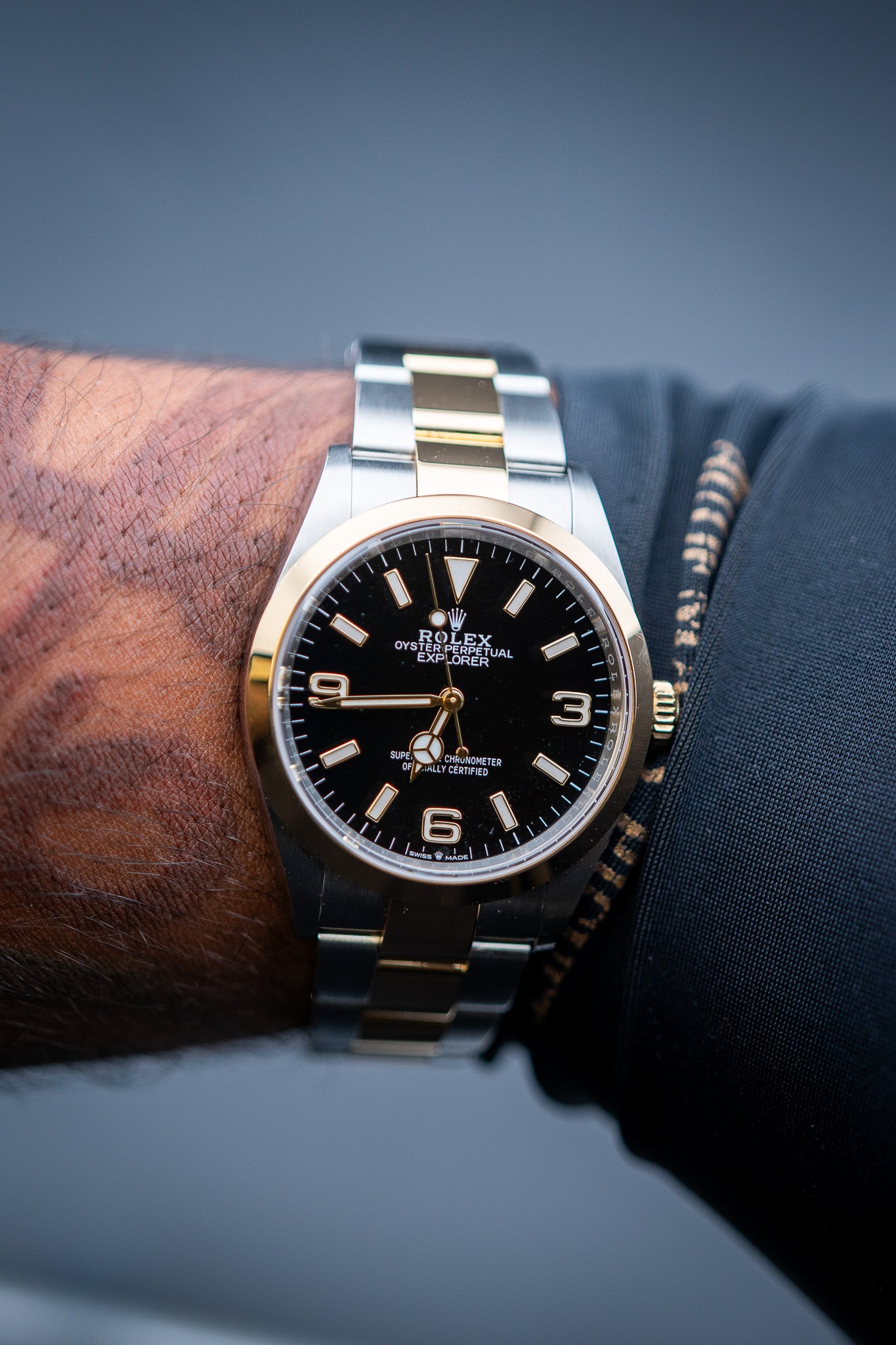2022 Rolex Explorer 36mm Two Tone Steel & Yellow Gold – Ref. 124273 – Mint Complete Set