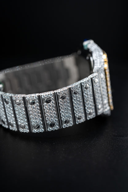 Cartier Santos XL Two-Tone – Full Bustdown – Lab Diamonds