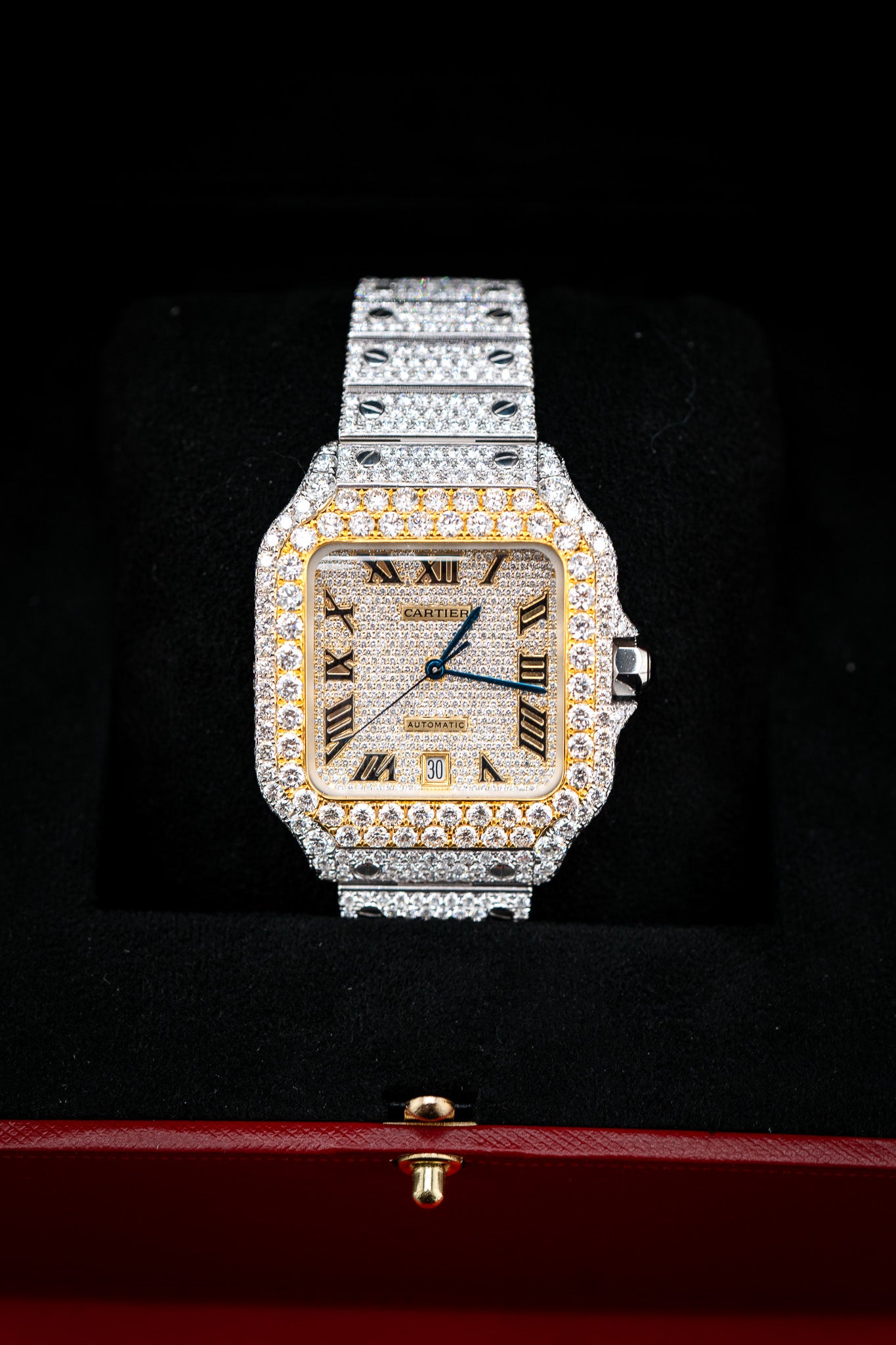 Cartier Santos XL Two-Tone – Full Bustdown – Lab Diamonds