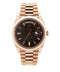 2024 Rose Gold Rolex Day Date Factory Diamond Baguette Dial Ref. 228235