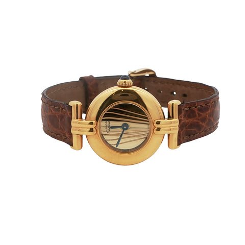 Cartier Colisée 18K Vermeil Brown Leather Strap Ladies Watch