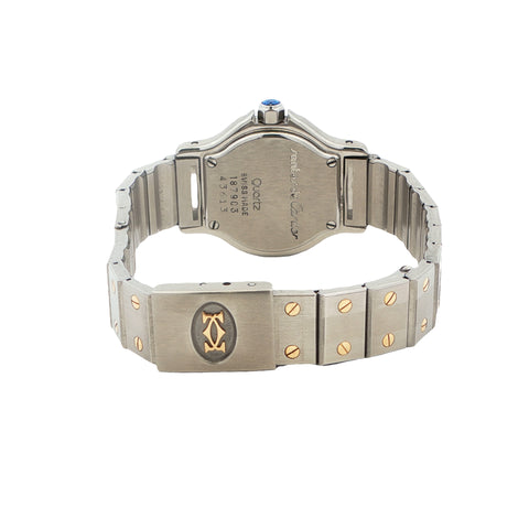 Cartier Santos Octagon LM W2001583 SS/K18YG Ivory Dial Quartz