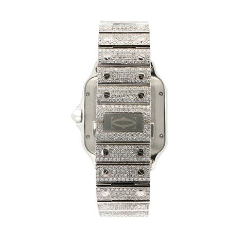 Cartier Santos XL 18K Yellow Gold Two-Tone – Custom Full Bustdown – Lab Diamonds