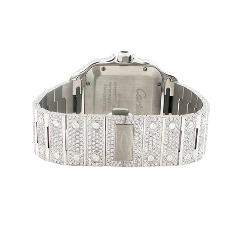 Cartier Santos XL 18K Yellow Gold Two-Tone – Custom Full Bustdown – Lab Diamonds