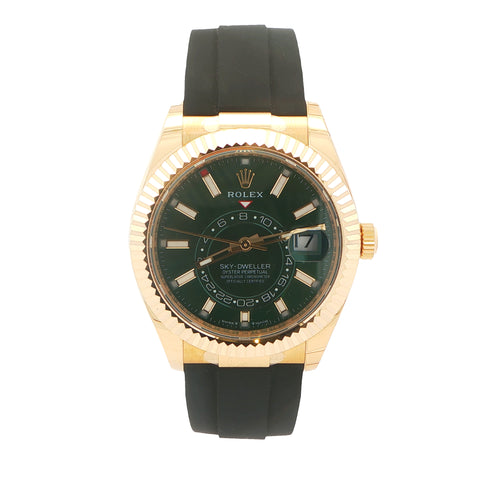 2025 Rolex Sky-Dweller Green Dial Oysterflex Ref. 336238