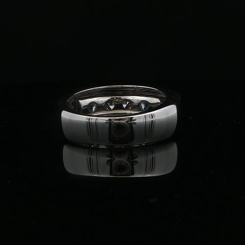 10K White Gold Diamond Channel Set Ring