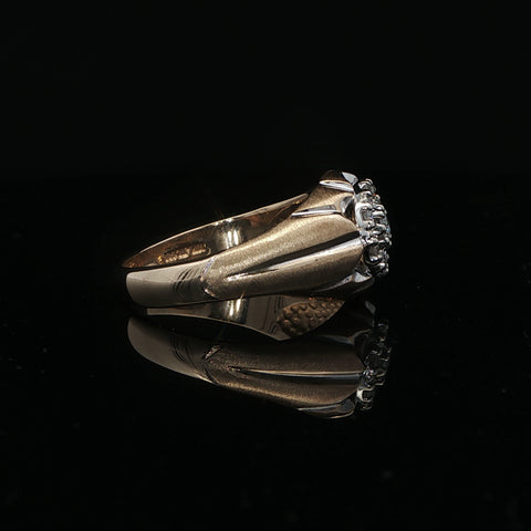 10K Yellow Gold Diamond Cluster Ring